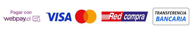Paga en cuotas con tarjeta de credit. Webpay, Redcompra, Vista y Mastercard.