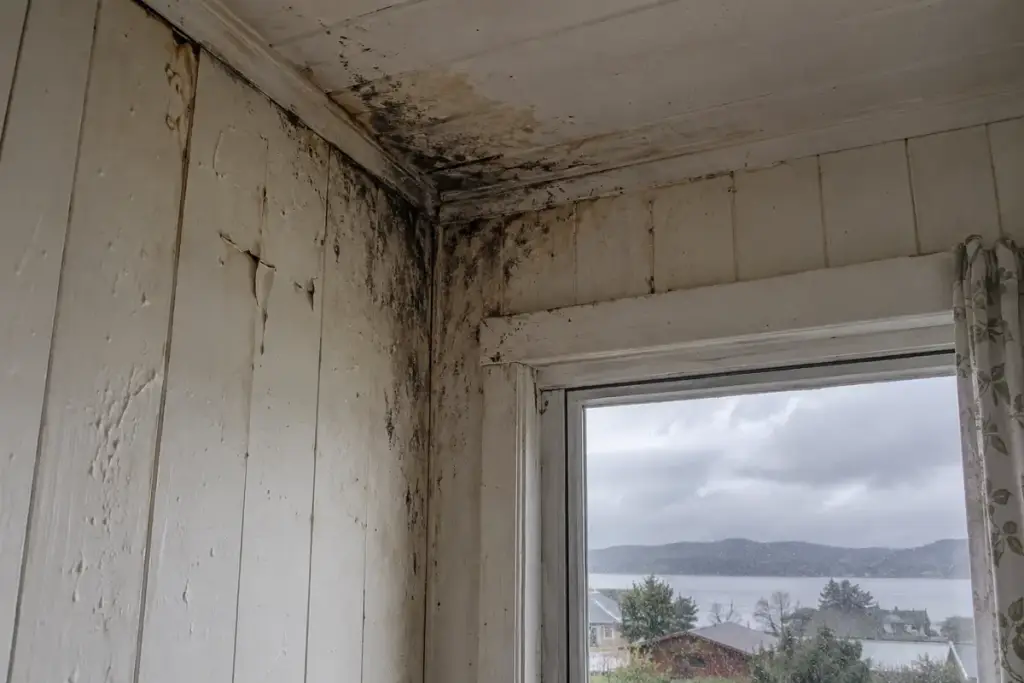 Hongos por condensación en un dormitorio